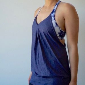 lulu No Limits Black/Gray Granite 2-in-1Tank - Size 8